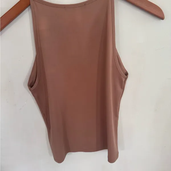 ZARA Dusty Mauve Square-Neck Camisole - Image 3