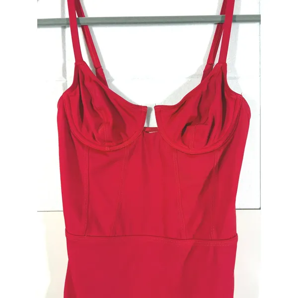 Solid & Striped RE/DONE The Veronica Underwire One Piece Swimsuit Ruby Red XS - Image 4