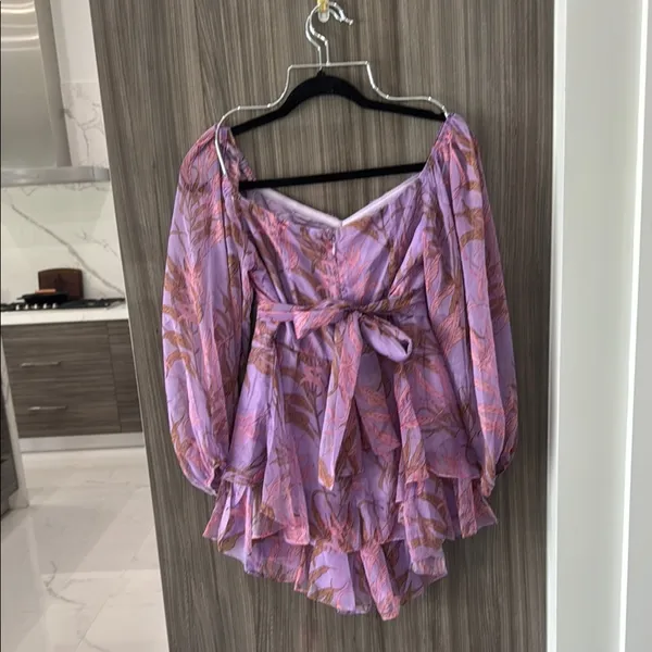 Floral Purple Women's Skort Size M - Image 2