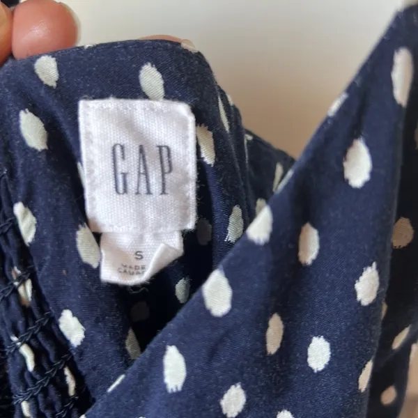 Gap Navy Blue Polkadot Dress - Image 3