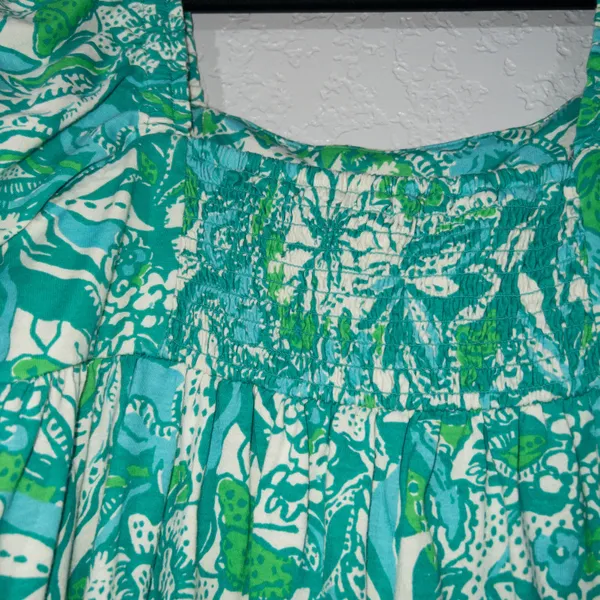 New Botanical Green Safari Sangria Delaney Dress Size 4 - Image 9