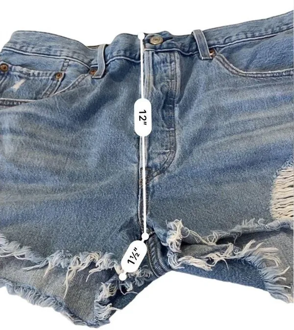 501 Jean Shorts Levi’s Button Fly - Image 12