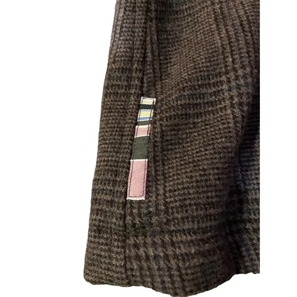 Triple Five Street Soul Jacket Womens M Used Brown Plaid 100% Wool Lined - Image 5