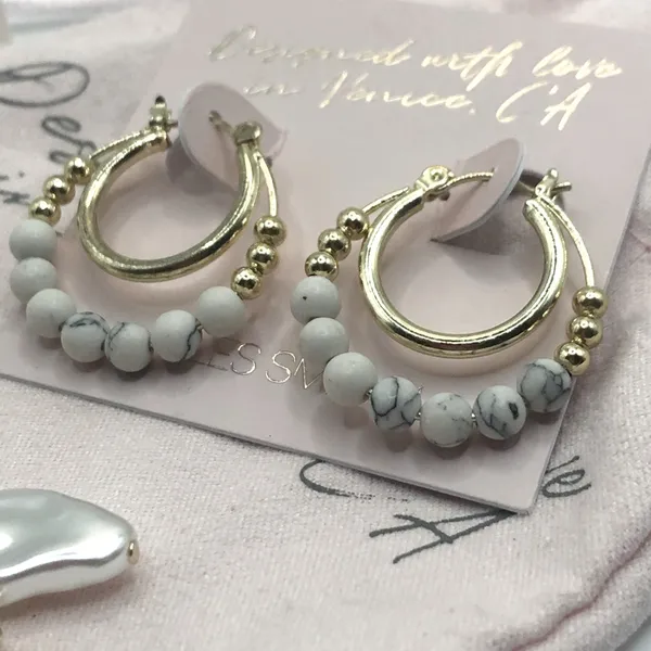Jules Smith Doubled Layered Hoop Earrings |Irregular Bracelet NWT Small Dust Bag - Image 4