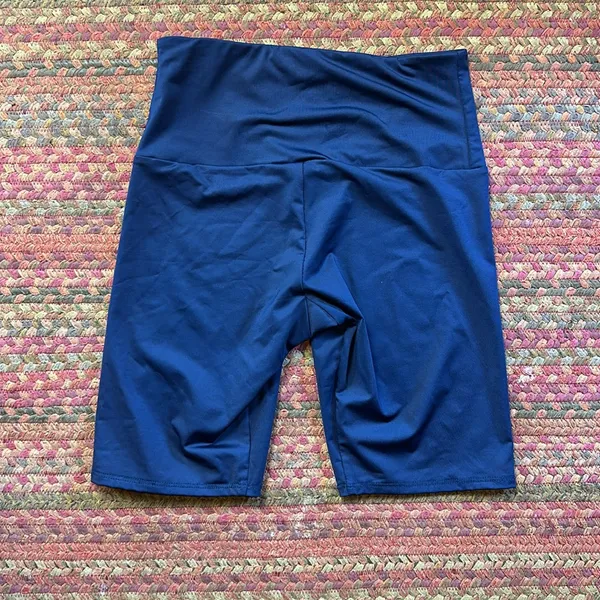 Onzie Navy Blue Bike Shorts Pilates Yoga Athletic 8” - Image 4