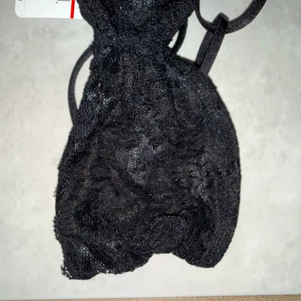 NWT $20 Free People Black Essential Lace Side-Boning Pullover Bandeau XS - Image 8