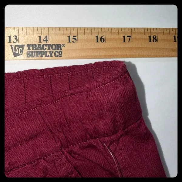 Gap Easy Pant Womens L Tall Maroon Tapered Leg Ankle Length Cotton Blend Pull On - Image 7