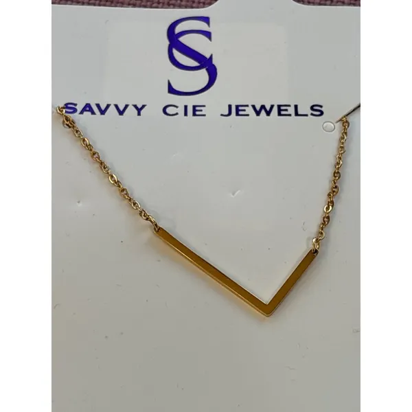 Savvy Cie Jewels 14K Gold Plated Initial Pendant Necklace with Gift Box - Image 3