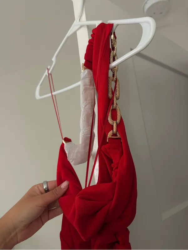 Red Maxi Dress Size M - Image 4