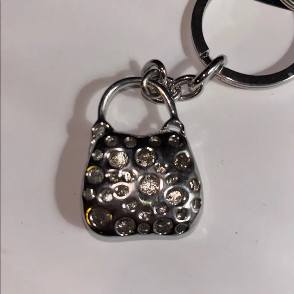 Purple Rhinestone Purse Keychain Shiny and Bright 1-2” in Height - Image 4