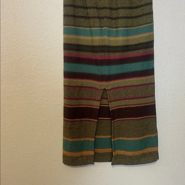 DOUBLE‎ D RANCH- Southwest Stripped Knit Maxi Skirt Linen/ Nylon Blend Size XS - Image 6