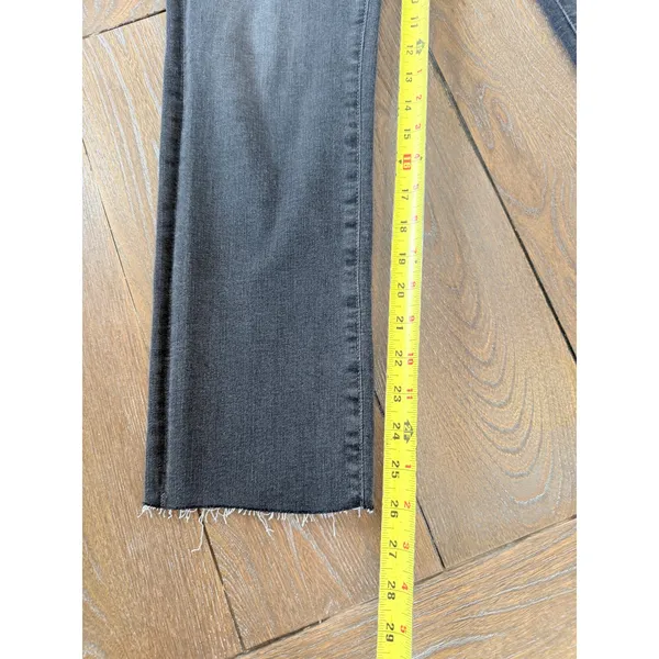 Edwin Jeans Women Bree Washed Black‎ 27 Straight Leg High Rise Raw Hem EW2003QRZ - Image 9