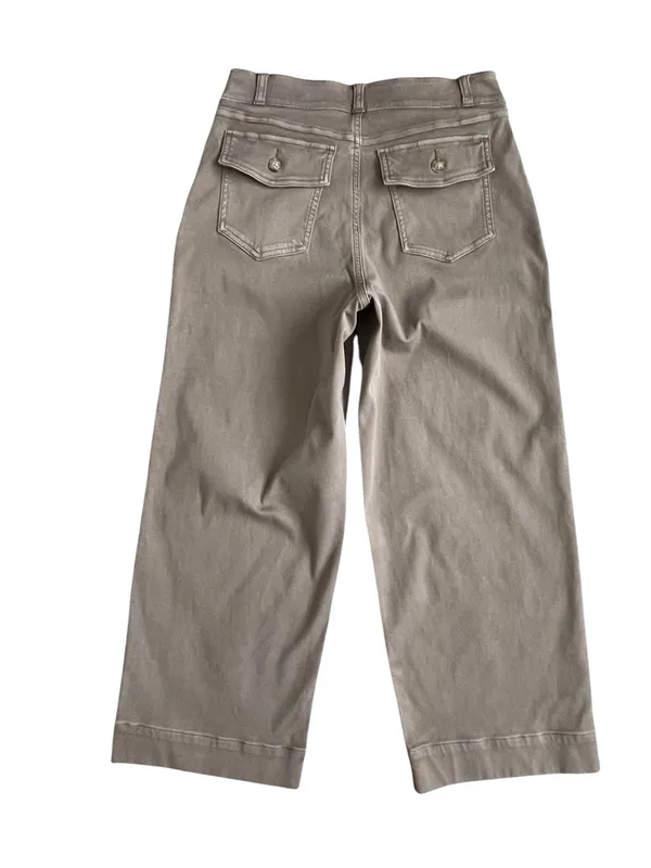 Spanx Stretch Twill Wide Leg Crop Pants Women’s Size M Pull On - Image 5