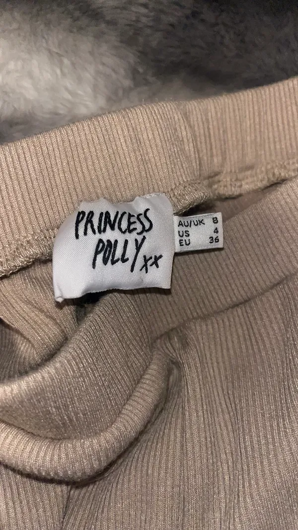 Princess Polly Rib Trousers Motel Obeli Cream - Image 6