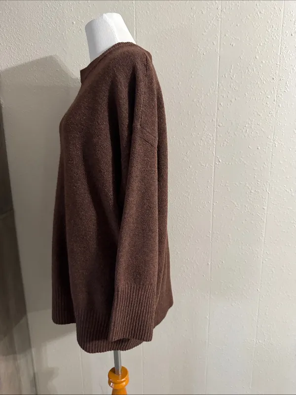 a new day Brown Crewneck Long Sweater - Image 4