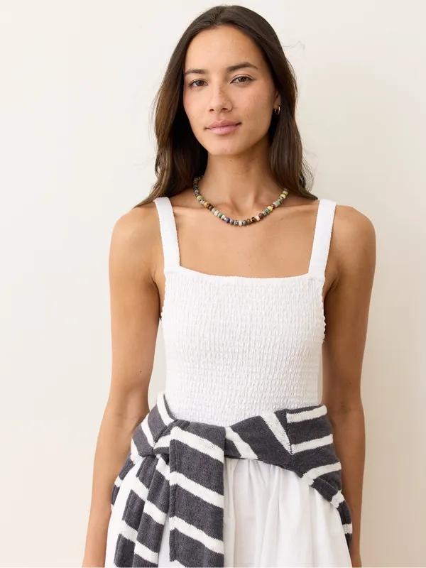 New Marine Layer Selene Embroidered Eyelet Maxi Dress White Size S Pockets - Image 5