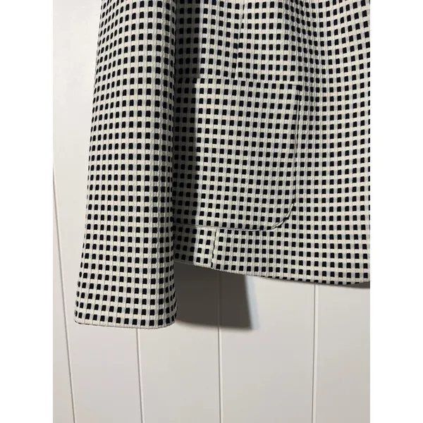 Talbots Blazer Womens XL Black White Checkered Career Jacket Lined - Image 4