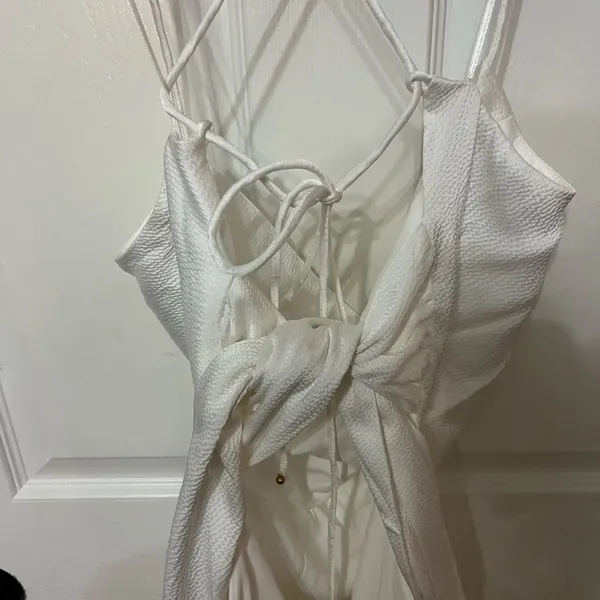 NWT Keepsake the label‎ Shine mini dress oyster white size extra small - Image 8