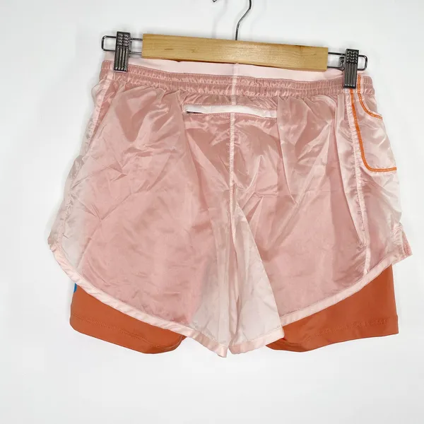 Nike Pink Orange Icon Clash Tempo‎ Luxe Mid-Rise Running Shorts Womens Size XS - Image 2