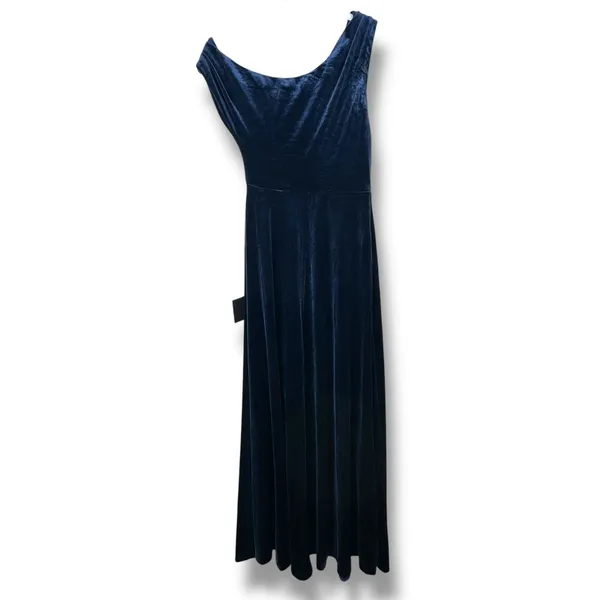 NEW Lulus Coveted Confidence Off-The-Shoulder Velvet Asymmetrical Maxi Dress - Image 7
