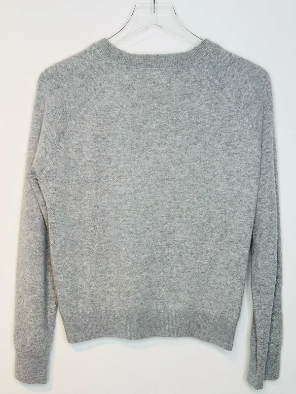 Quince Women's Gray Cashmere Crewneck Sweater Top - Image 2