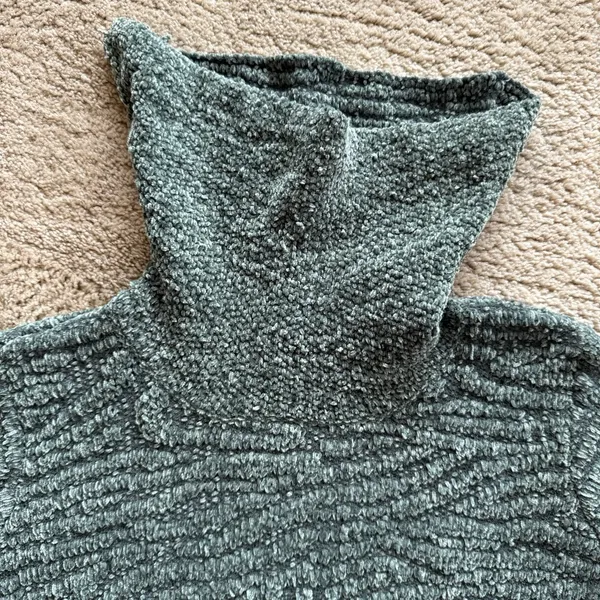 NorthStyle Chunk Knit Cowl Neck Pullover Sweater Green Wmn Sz 1x Cozy‎ Soft Vtg - Image 4