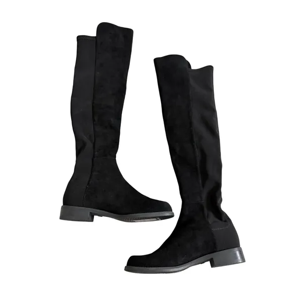 Stuart Weitzman 5050 Black Suede Over The Knee Boots US Size 5.5B EU 36 - Image 2