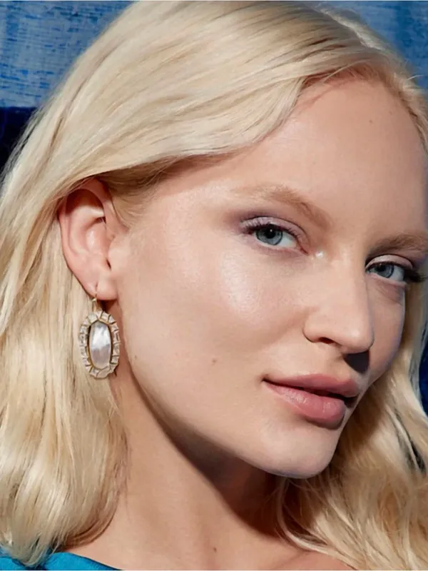 💫 Kendra Scott Elle Crystal Frame Drop Earrings - Image 3