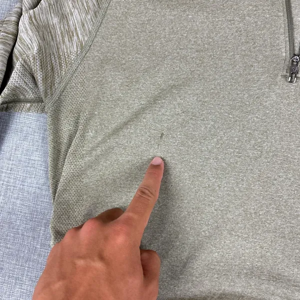 Lululemon Hoodie Mens L Green‎ 1/4 Zip Stretch Your Head Lightweight - Image 5