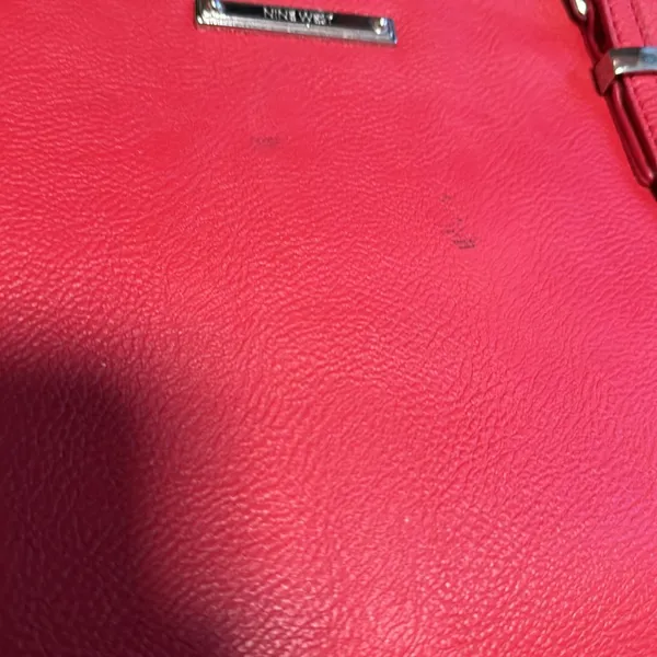 NINE WEST RED LEATHER TOTE - Image 6