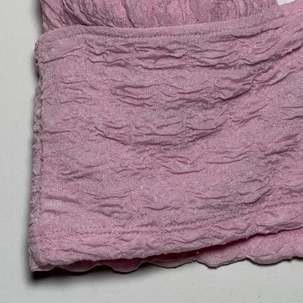 DIVIDED by H&M‎ Pink Textured Halter Crop Top Size S - Image 9