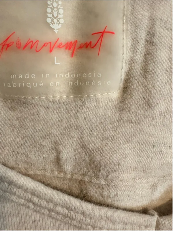 Free People FP Movement Onesie Jumpsuit Size L Oatmeal Heather - Image 5