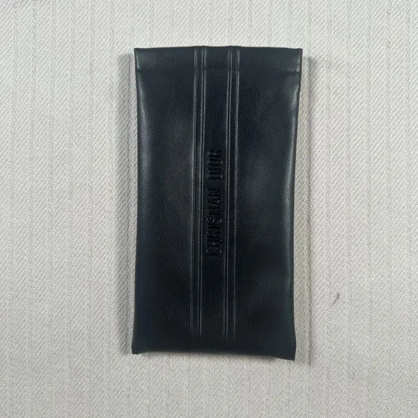 Original Christian Dior Sunglasses Eyeglasses Black Leather Pouch - Image 3