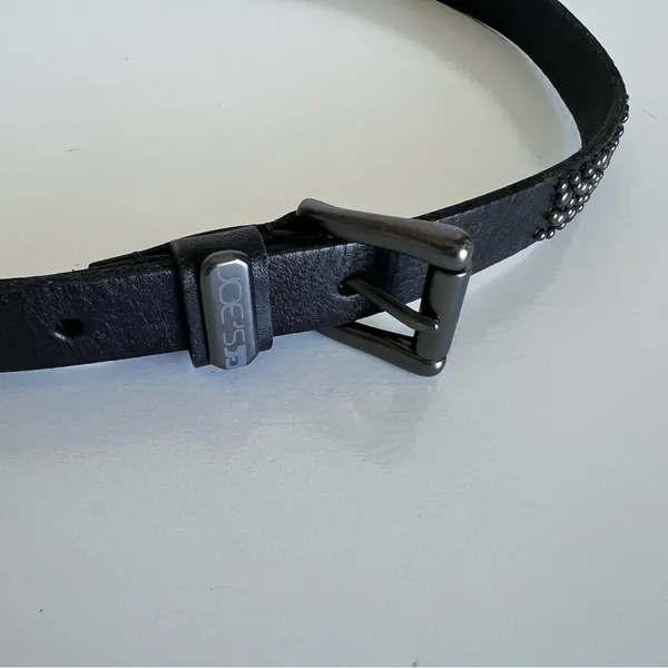 Joe’s Jeans Women’s Handmade Genuine Black Leather Studded Belt‎ - Image 2