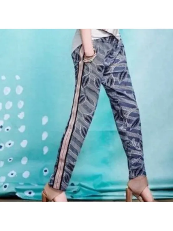 Anthropologie Heihei Lourinha Blue Jogger Pants Size Small - Image 4