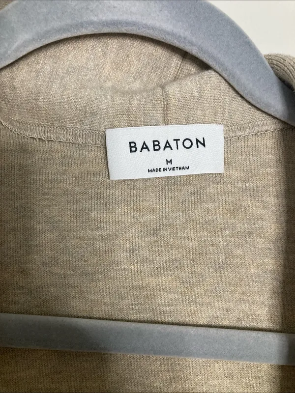 Babaton Oatmeal Long Knit Belted Robe - Image 2