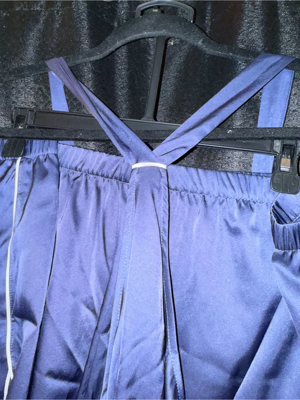 Lavender Blue Satin Slip Shorts Sleep Set (Only have Large now) - Image 4