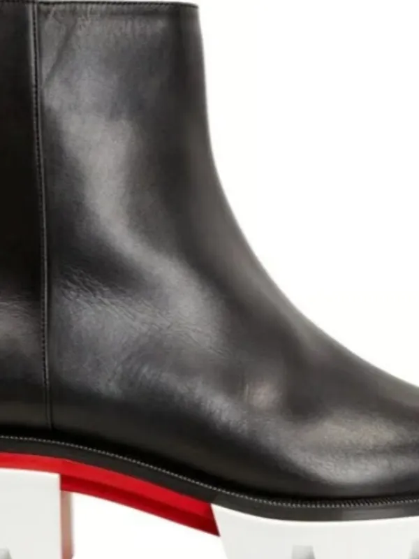 CHRISTIAN LOUBOUTIN Maxi Calfskin Red Sole Ankle Boots Eur 38/ US 8 - Image 6