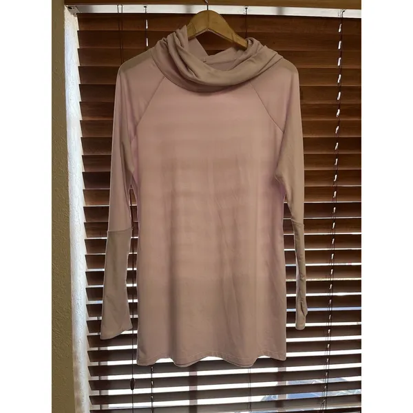 Athleta Essence Hoodie Simply Lilac Pink Long Sleeve Tunic Length Size‎ Large - Image 3