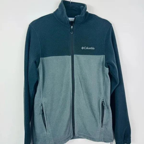 Columbia Women's Full Zip Fleece Jacket Black/Gray‎ Size Small - Image 2