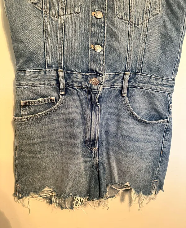 Zara Denim Romper - Image 6