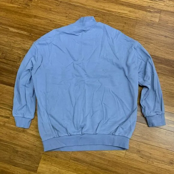 SHEIN Sweatshirt Womens Small Light Blue Mock Neck Casual Cotton‎ Pullover Basic - Image 3