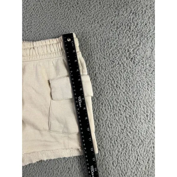 Relaxx Cargo Sweat Shorts Women Medium High Rise‎ Elastic Drawstring Waist Y2K - Image 4