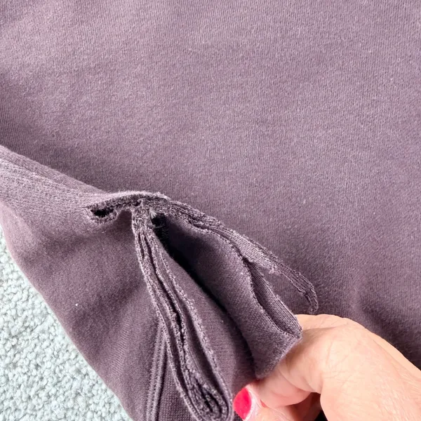 Lululemon Oversized Sweatshirt Womens Brownish Raw Hem Pullover‎ Thrashed Lounge - Image 6