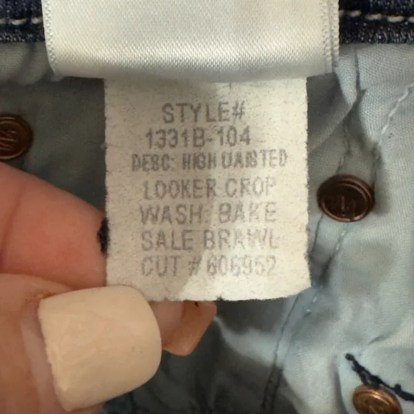 1303 | Mother High Waisted Looker Crop Bake Sale Brawl Jeans Blue Womens 27 - Image 11