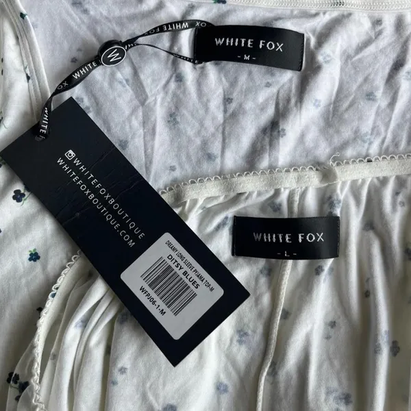 NWT White-fox-boutique Women's White and Cream Pajamas - Image 2