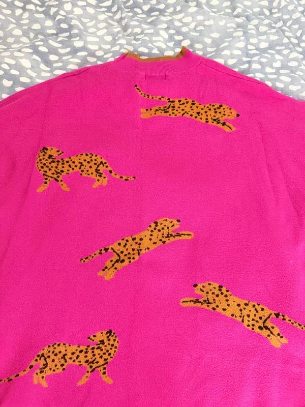 Cheetah sweater pink - Image 3
