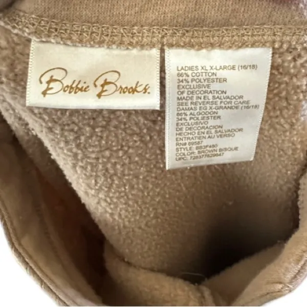 Vintage Bobbie Brooks Fall Themed Shirt Tan Size XL - Image 5