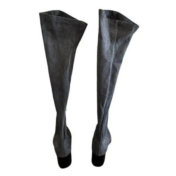DOLCE VITA Tabbie Suede Over The Knee Gray Block Heel Boot Size 6 - Image 5