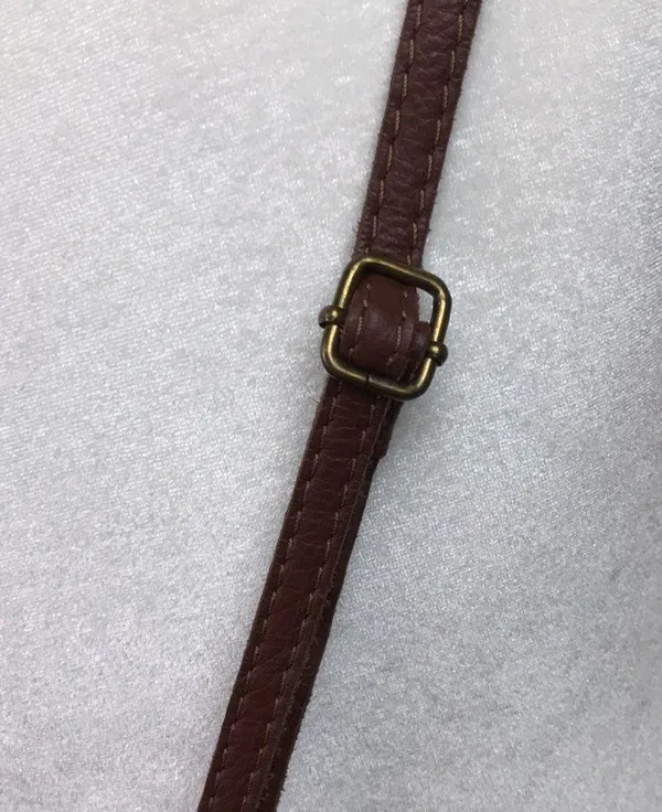 Dorse in Pelle Genuine Italian Leather Red Brown Crossbody Strap Purse - Image 12